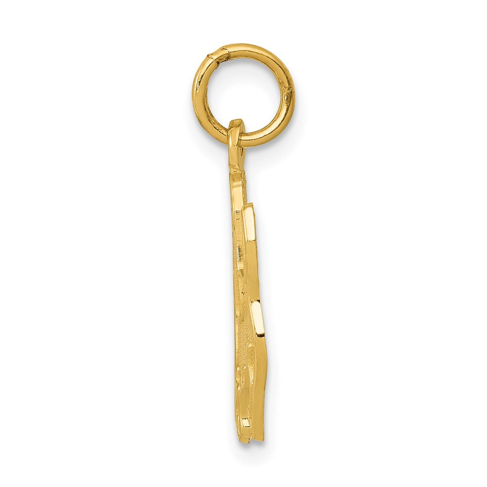 14k Yellow Gold 13 mm Dog Charm (0.89 grams)