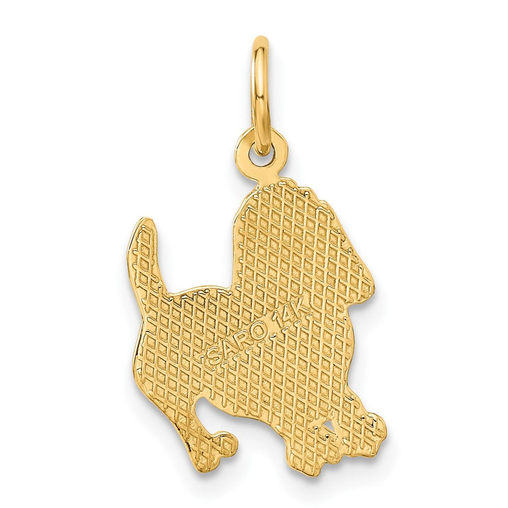 14k Yellow Gold 13 mm Dog Charm (0.89 grams)