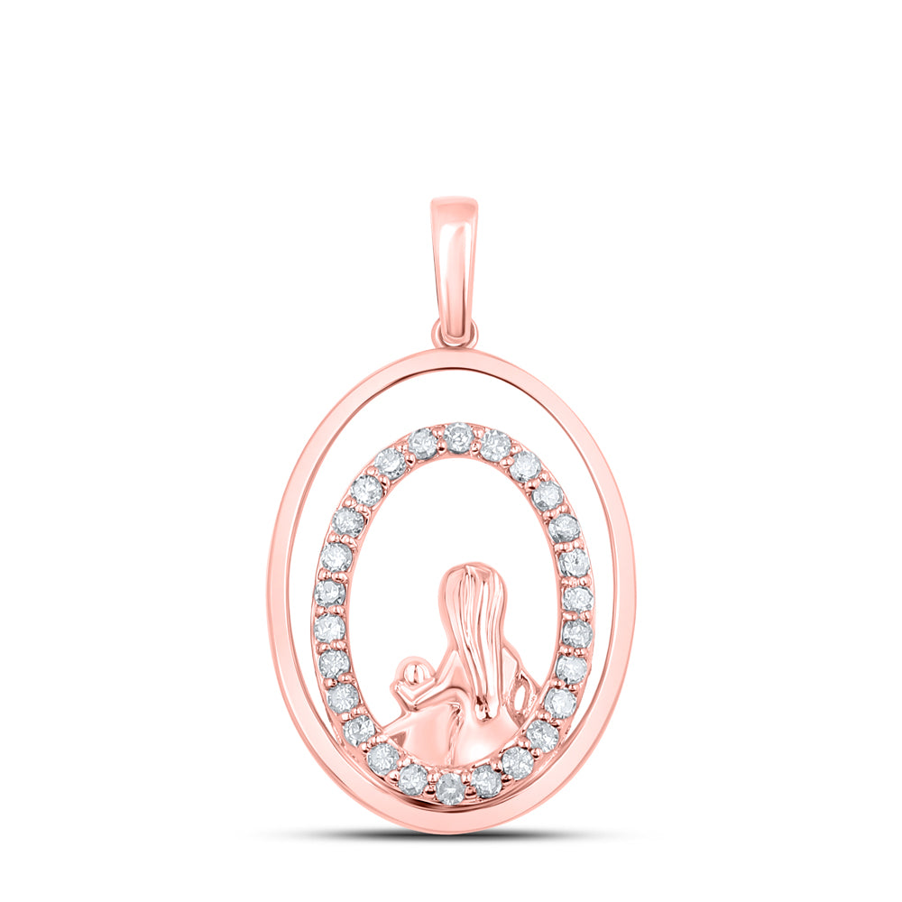 1/5Ctw-Dia P1 Mom Child Gift Pendant (1.78 grams)