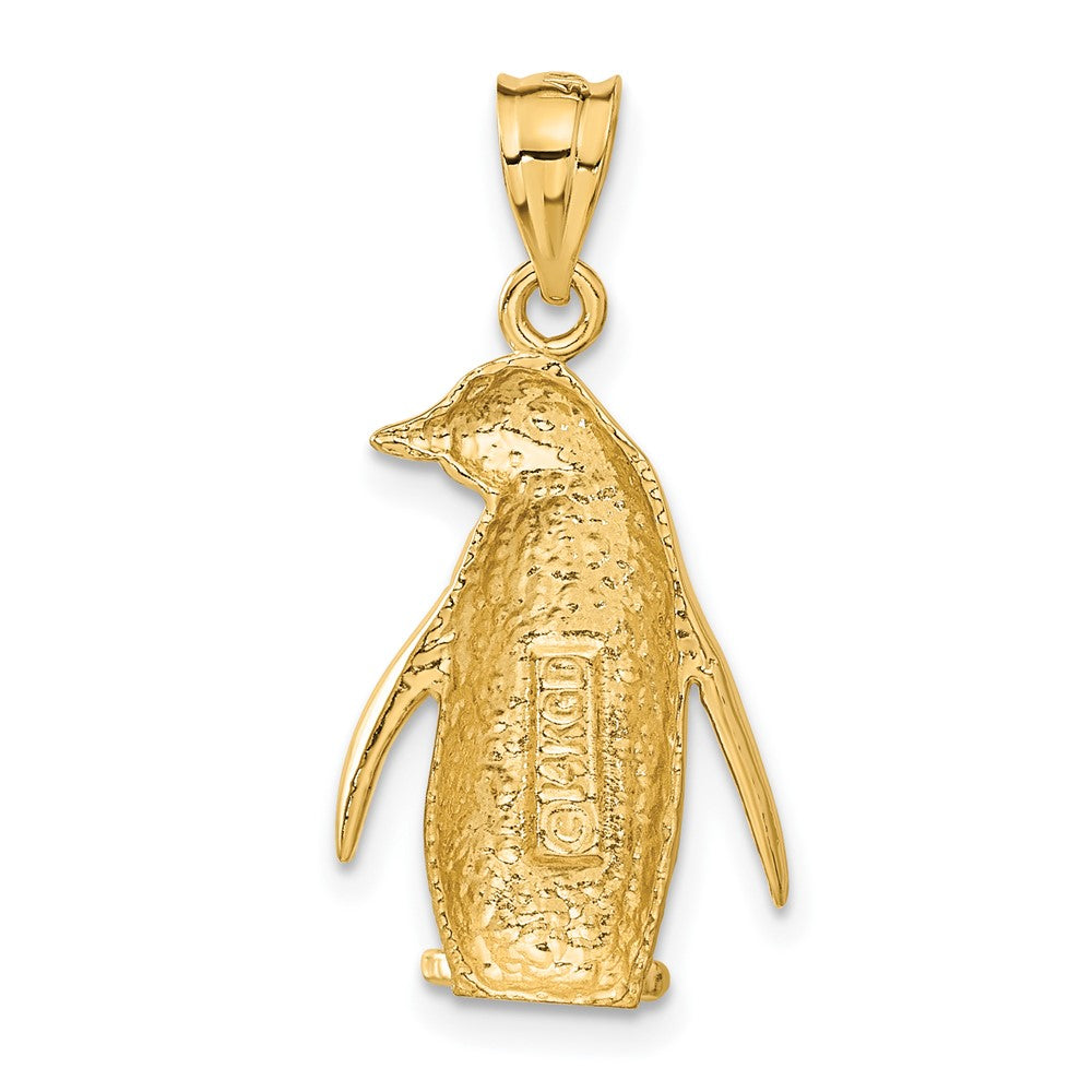 14k Yellow Gold 14 mm Penguin Charm (2.44 grams)