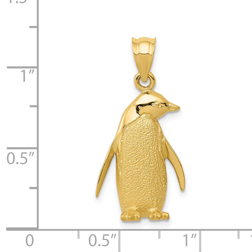 14k Yellow Gold 14 mm Penguin Charm (2.44 grams)