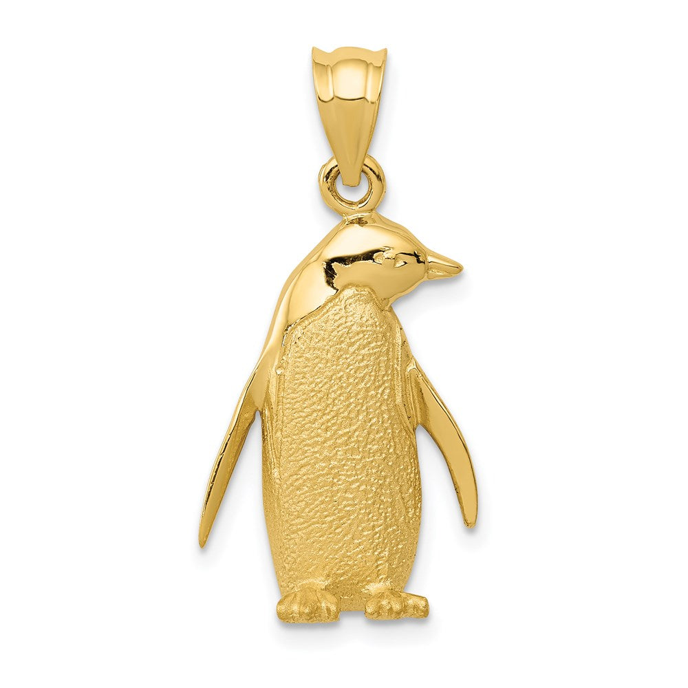 14k Yellow Gold 14 mm Penguin Charm (2.44 grams)