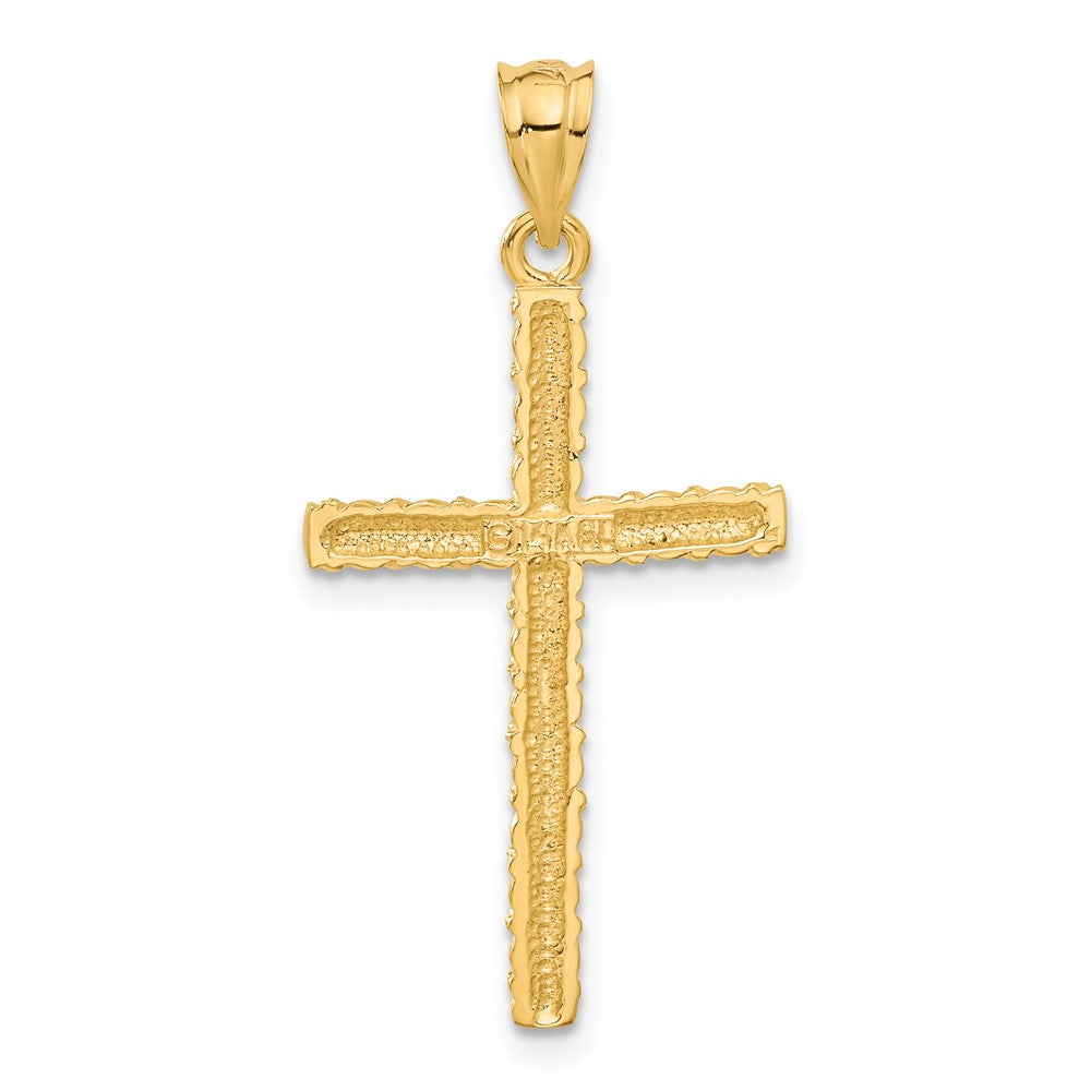 14k Yellow Gold 18 mm Twisted Cross Pendant (1.78 grams)