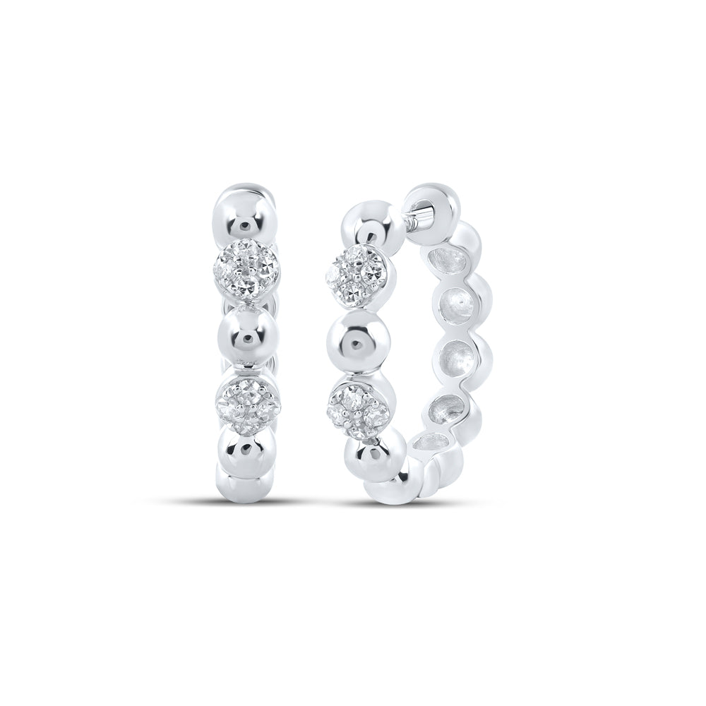 1/10Ctw-Dia Cn Hoops Earring (2.35 grams)