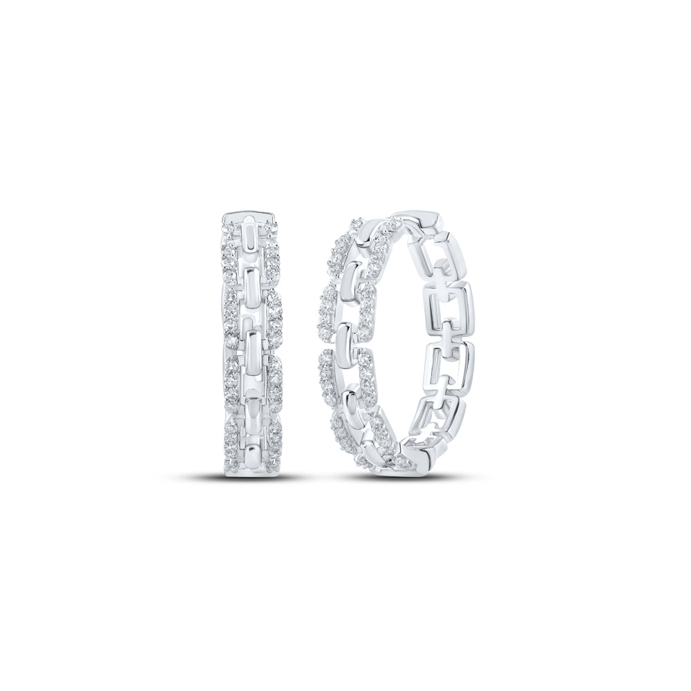 3/8Ctw-Dia Cn Hoops Earring (5.77 grams)