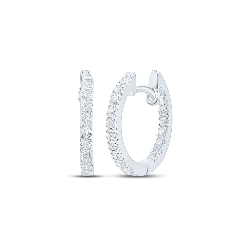 1/4Ctw-Nat Dia Nk Hoops Earring (1.11 grams)