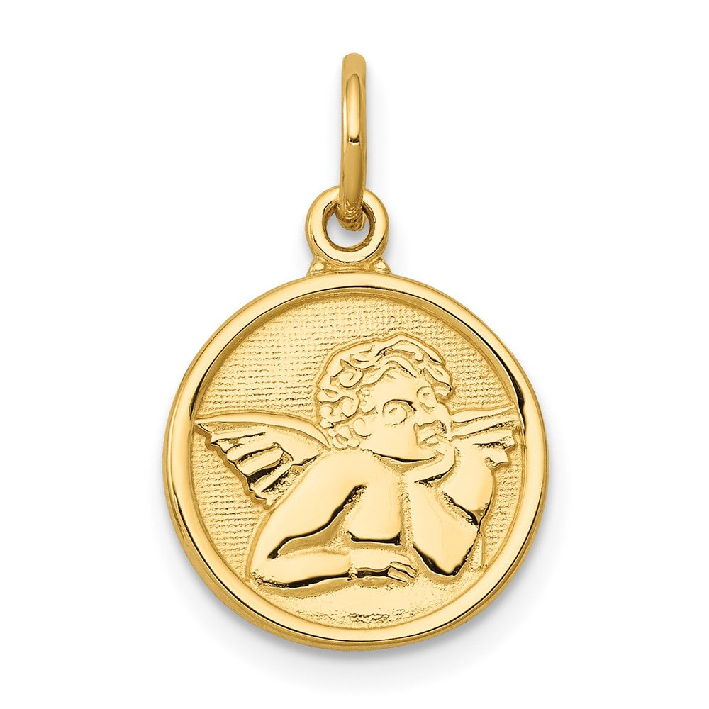 14k Yellow Gold 13 mm Polished Angel Charm (1.09 grams)