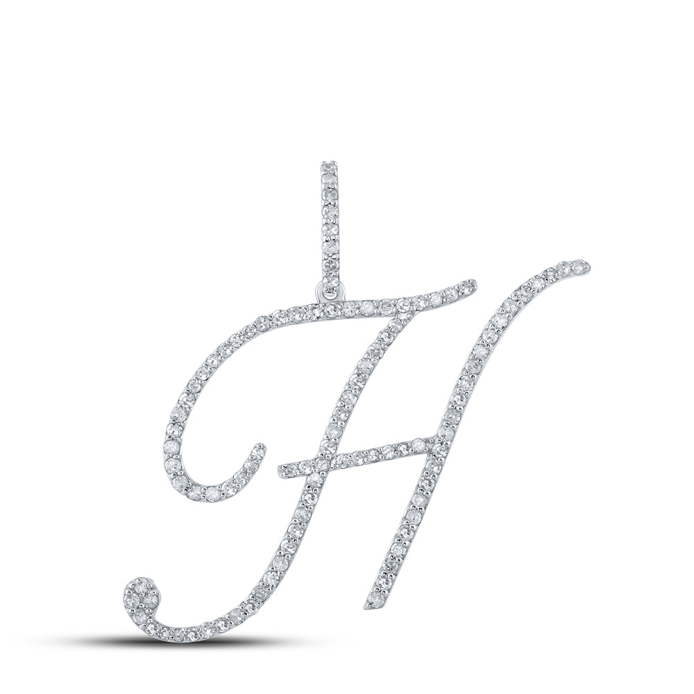 5/8Ctw-Dia P1 Initial "H" Gift Pendant (2.15 grams)