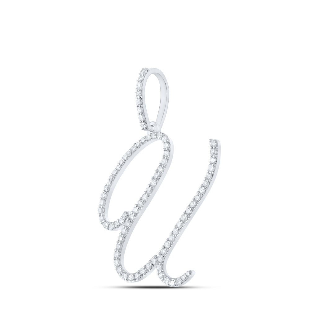 1/2Ctw-Dia P1 Initial "U" Gift Pendant (1.67 grams)