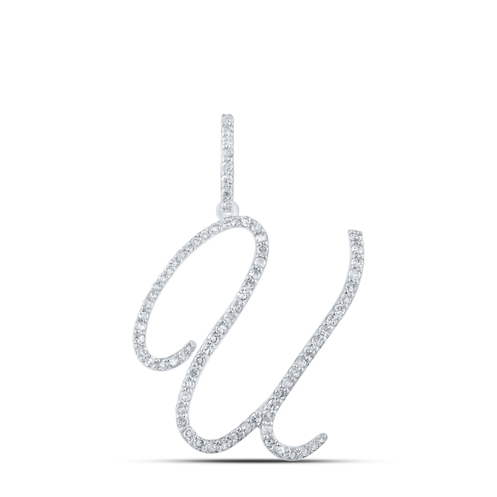 1/2Ctw-Dia P1 Initial "U" Gift Pendant (1.67 grams)