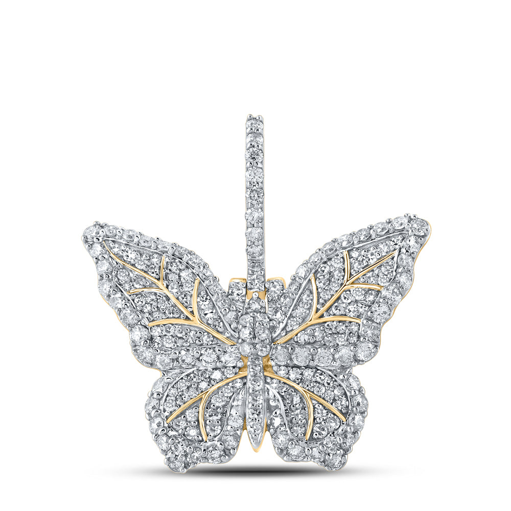 1 1/2Ctw-Dia Nk Butterfly Mens Charm (3.82 grams)