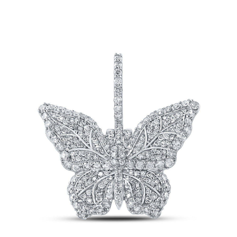 1 1/2Ctw-Dia Nk Butterfly Mens Charm (3.82 grams)