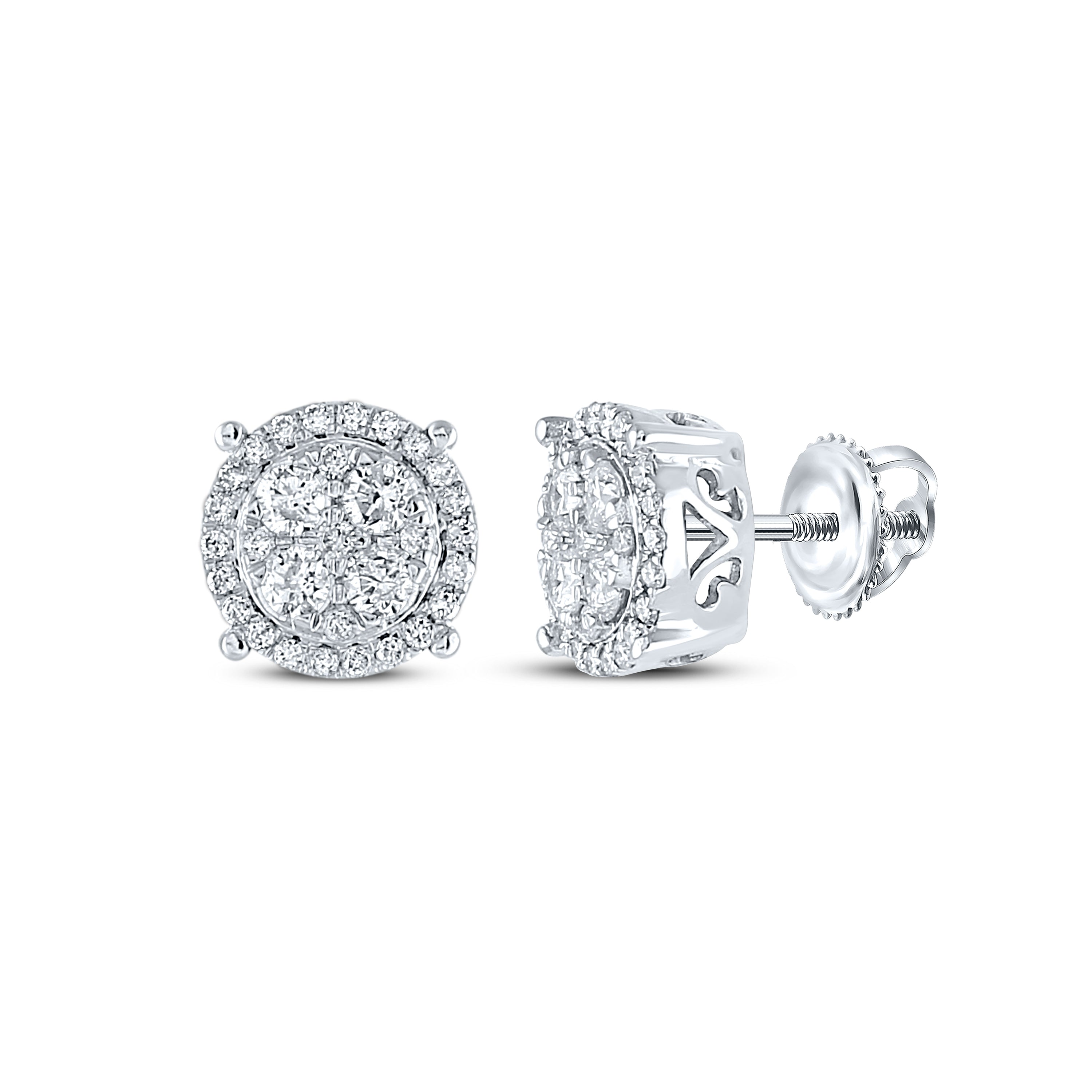 3/4Ct-Diamond Fashion Round Earring (2.25 grams)