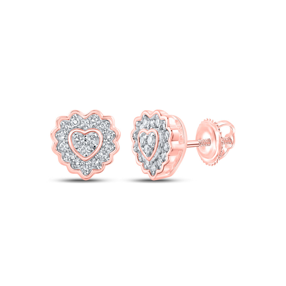 1/6Ctw-Dia Cn Gift Heart Earring (1.21 grams)