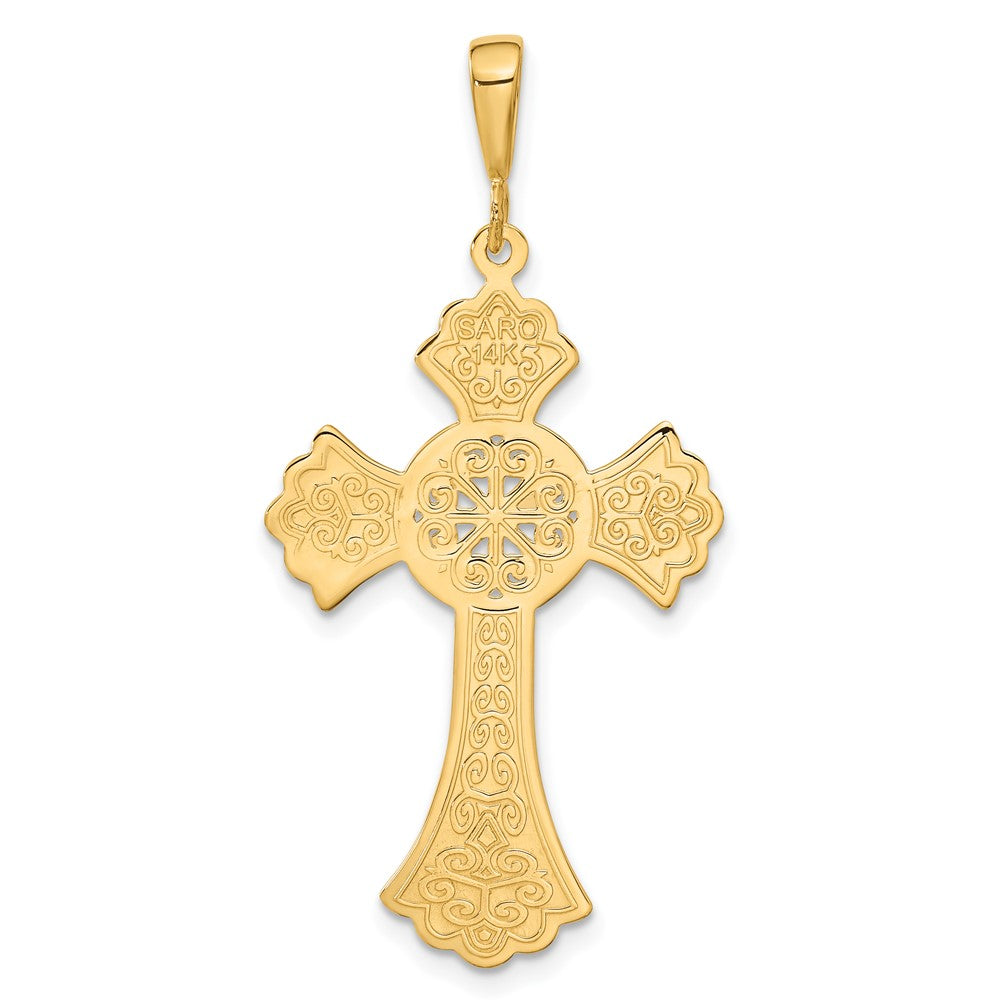 14k Yellow Gold 23 mm Celtic Cross Pendant (2.77 grams)