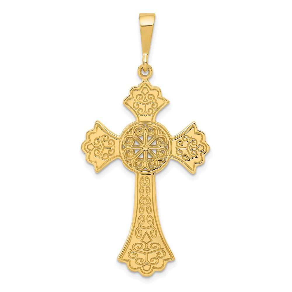 14k Yellow Gold 23 mm Celtic Cross Pendant (2.77 grams)