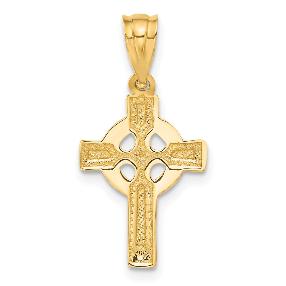 14k Yellow Gold 14 mm Celtic Cross Pendant (0.92 grams)