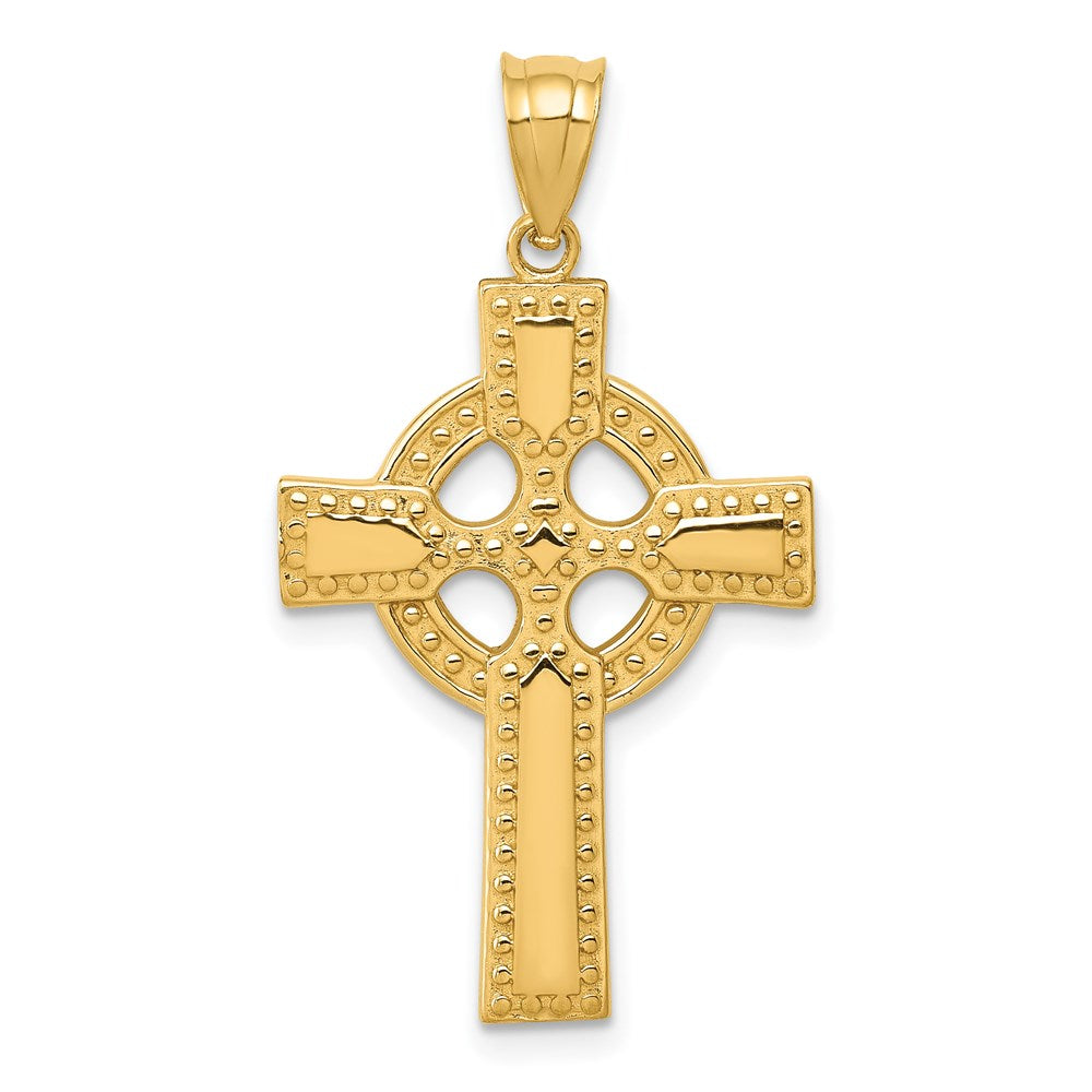 14k Yellow Gold 20 mm Celtic Cross Pendant (2.16 grams)