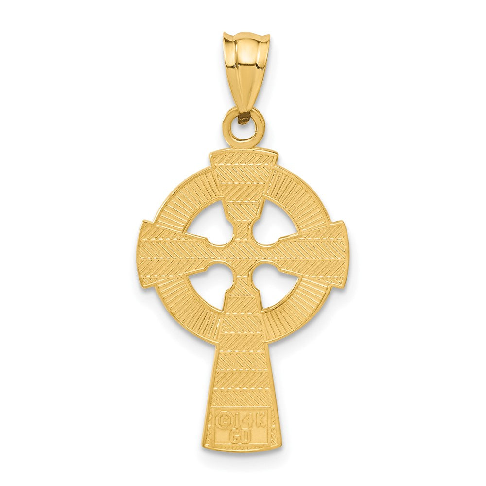 14k Yellow Gold 17 mm Celtic Cross Pendant (1.85 grams)