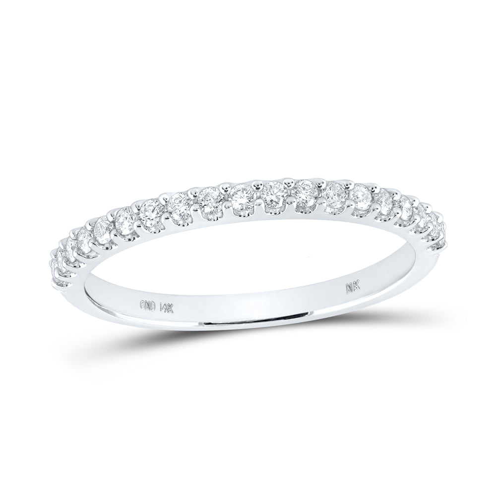 14Kt White Gold 1/4Ctw Diamond Ladies Band S9 (1.63 grams)