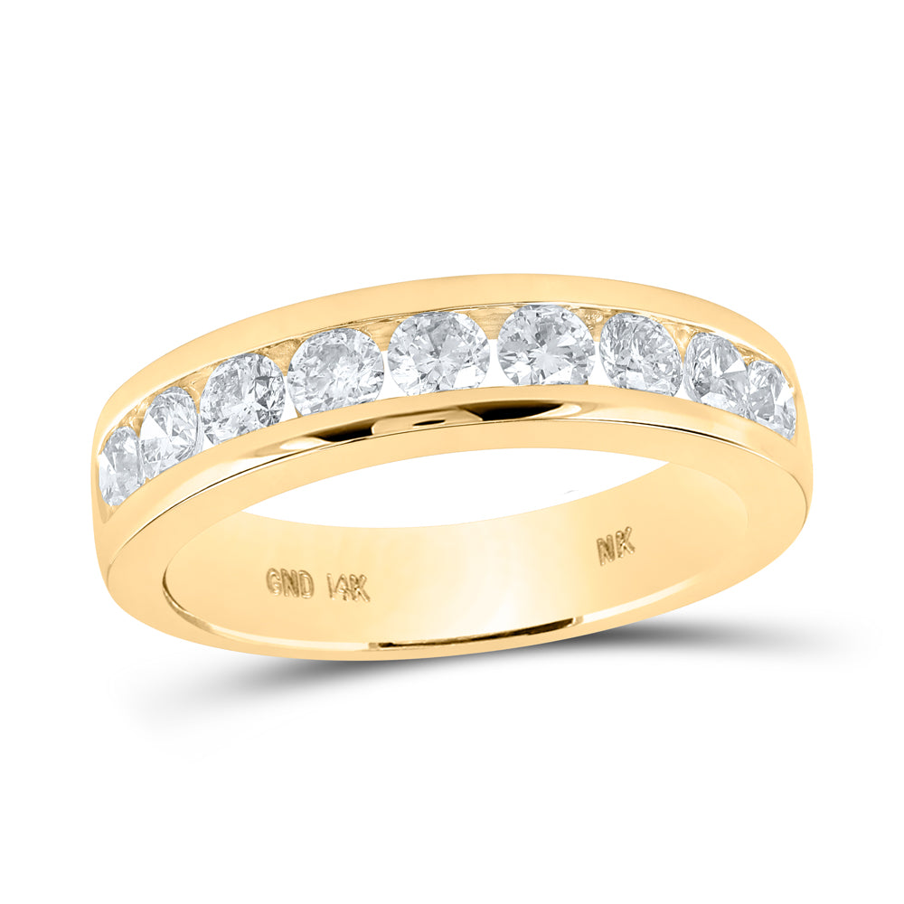 14Kt Yellow Gold 7/8Ctw Diamond Ladies Band S6 (4.67 grams)