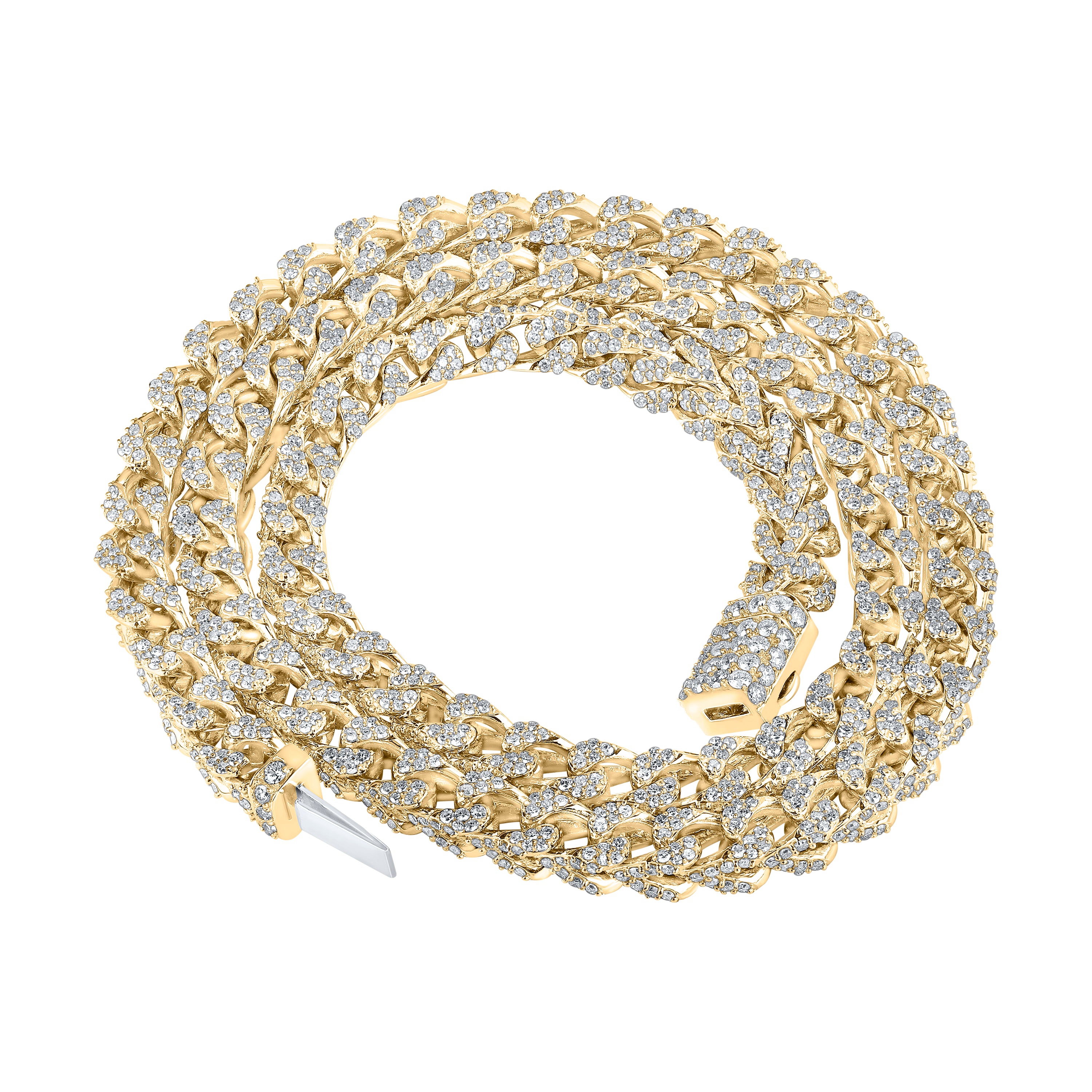 10Kt Yellow Gold 22 3/4Ctw-Dia Nk (7.80Mm) Franco Mens Chain (22 Inch)