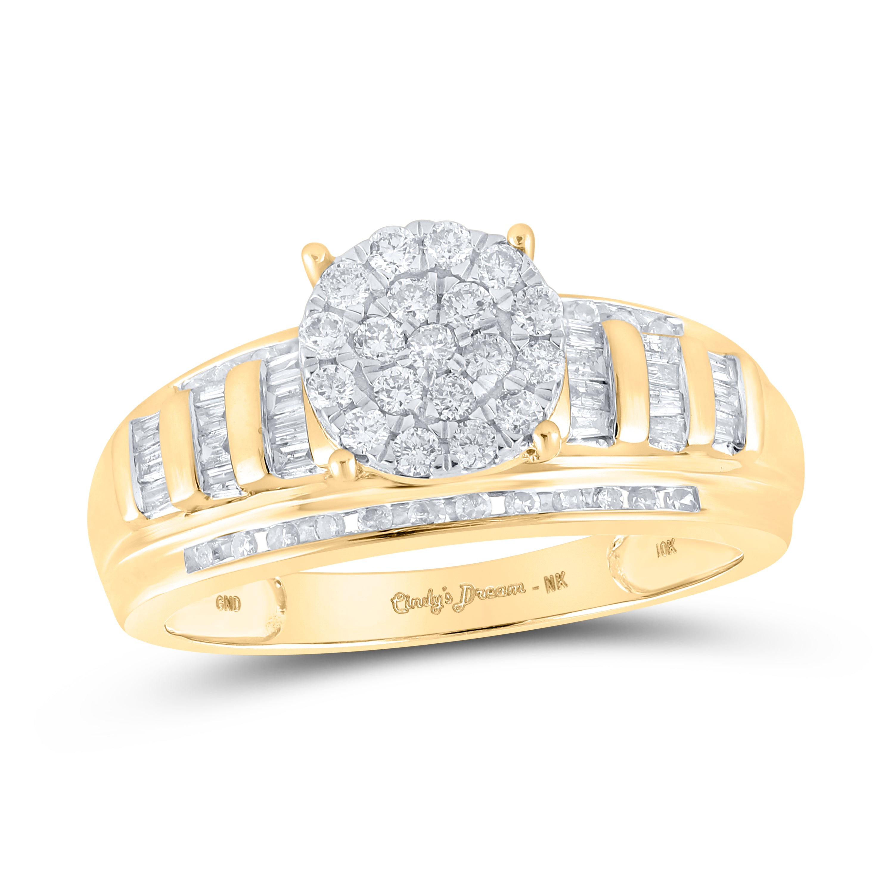 10Kt Yellow Gold 1/2Ctw-Diamond Fashion Ring S9 (3.8 grams)