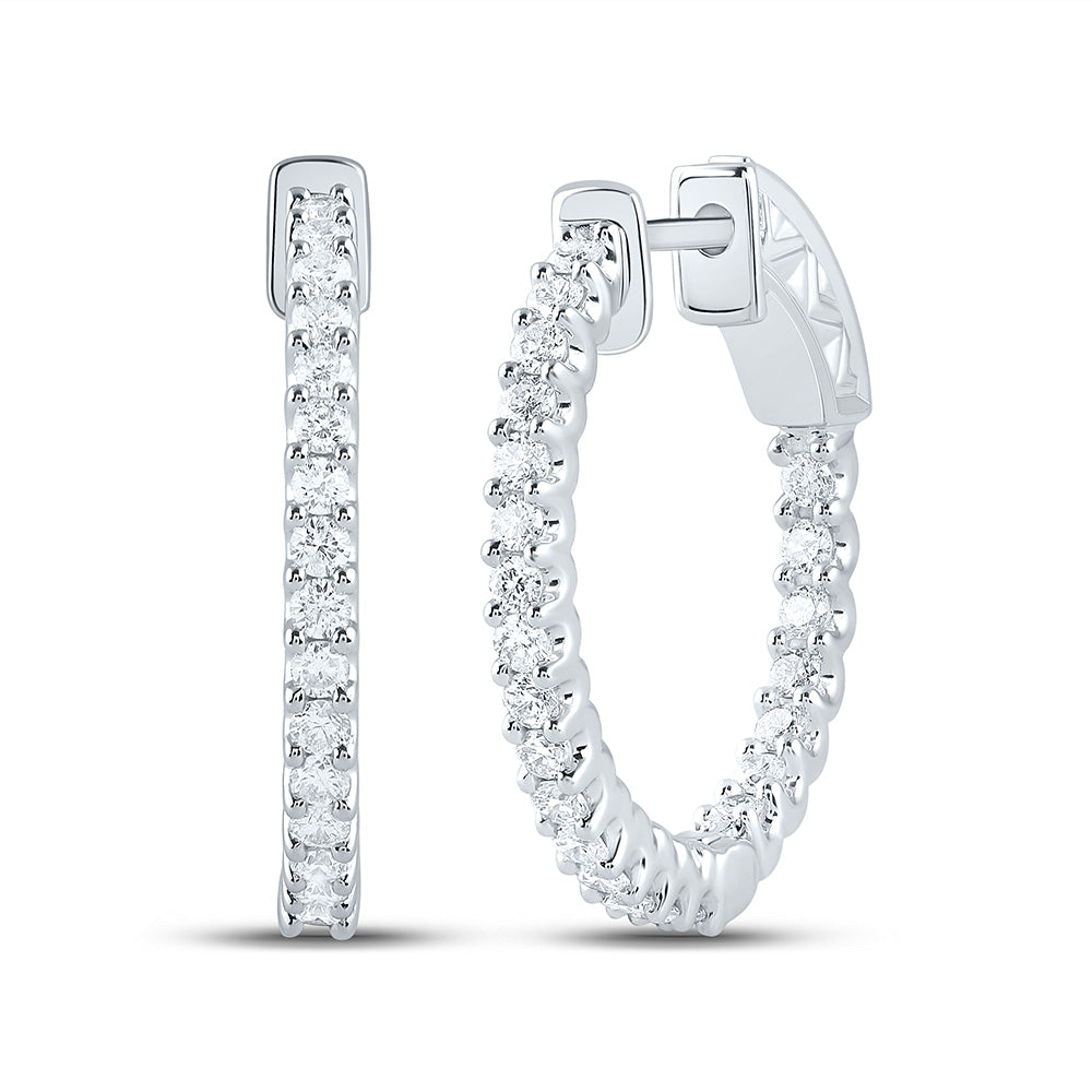 1 Ctw-Dia Nk Hoops Earring (6.78 grams)