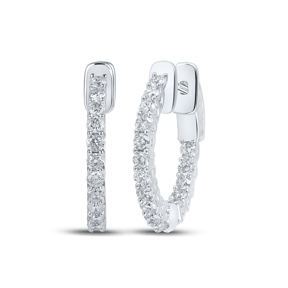 1 Ctw-Dia Nk Hoops Earring (4.76 grams)