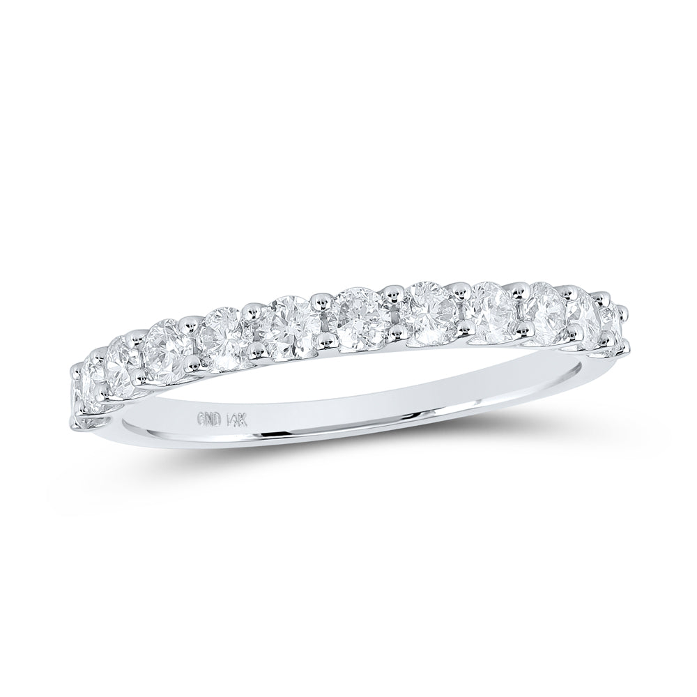 14Kt White Gold 3/4Ctw Diamond Fashion Ladies Band (2.33 grams)