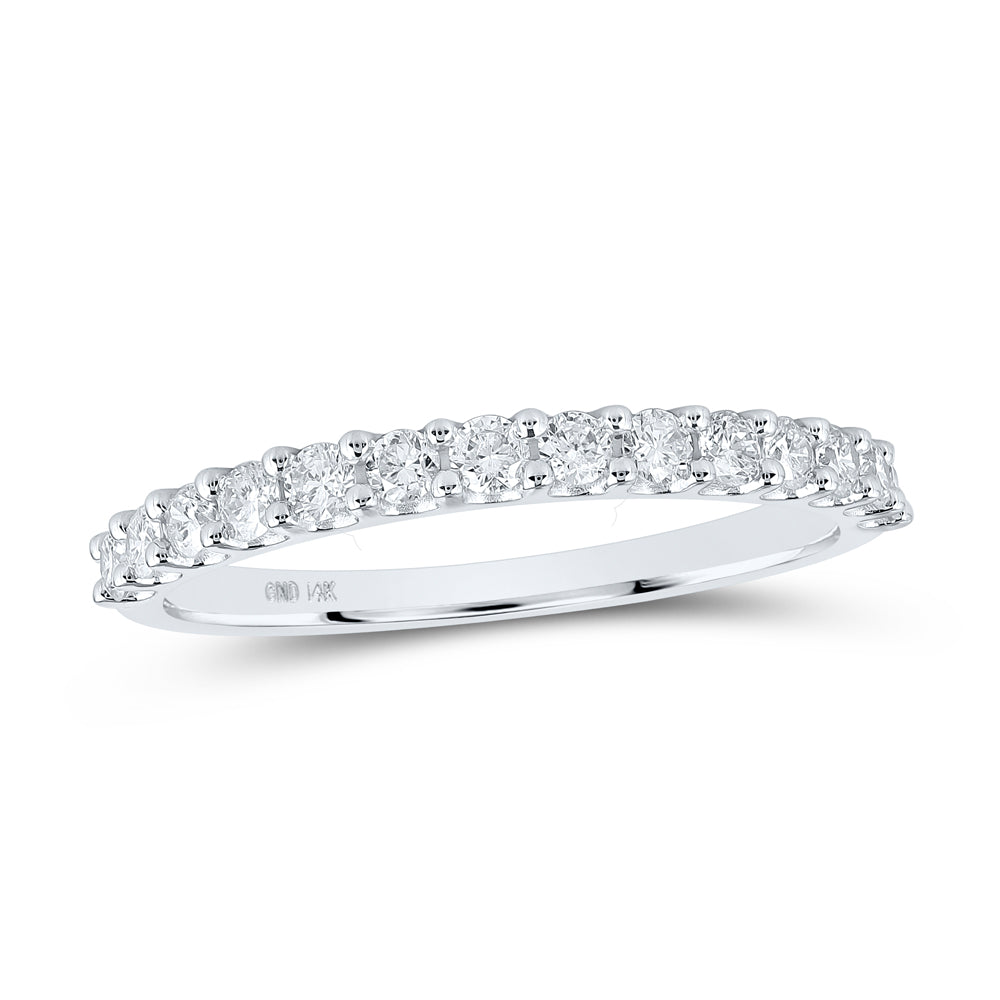 14Kt White Gold 1/2Ctw Diamond Fashion Ladies Band (1.87 grams)