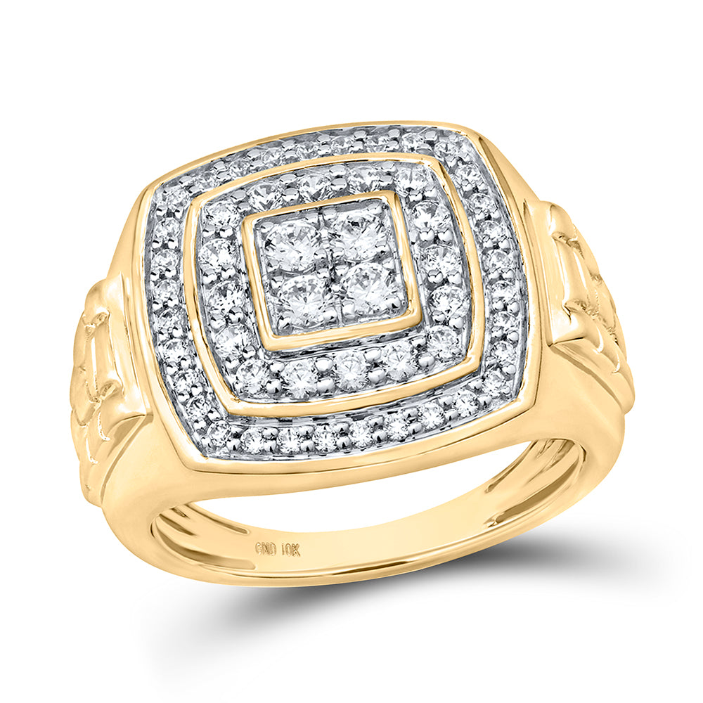 1Ctw-Diamond Mens Ring (9.64 grams)