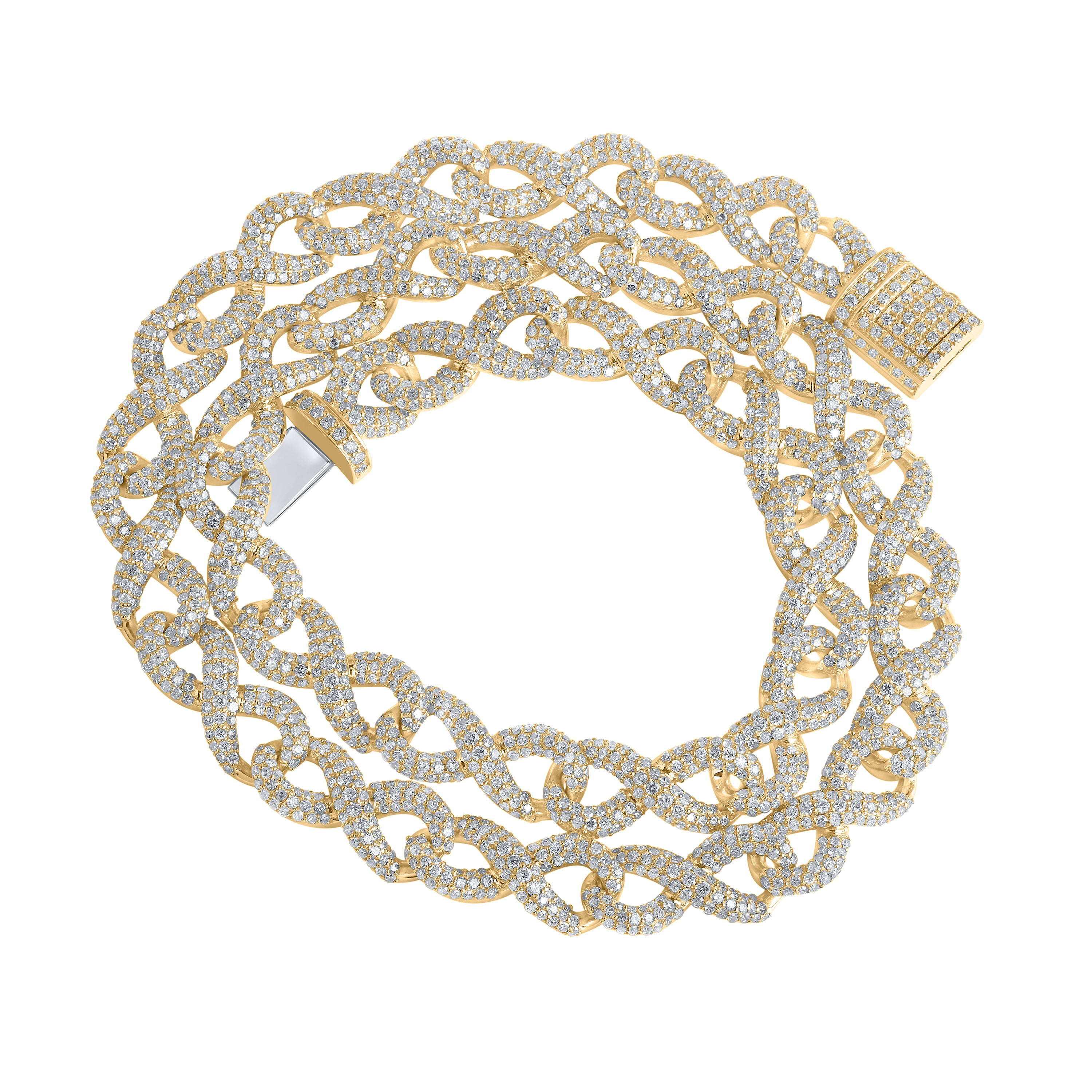 10Kt Yellow Gold 20Ctw-Dia Cn (10Mm) Infinity Mens Chain (20 Inch)