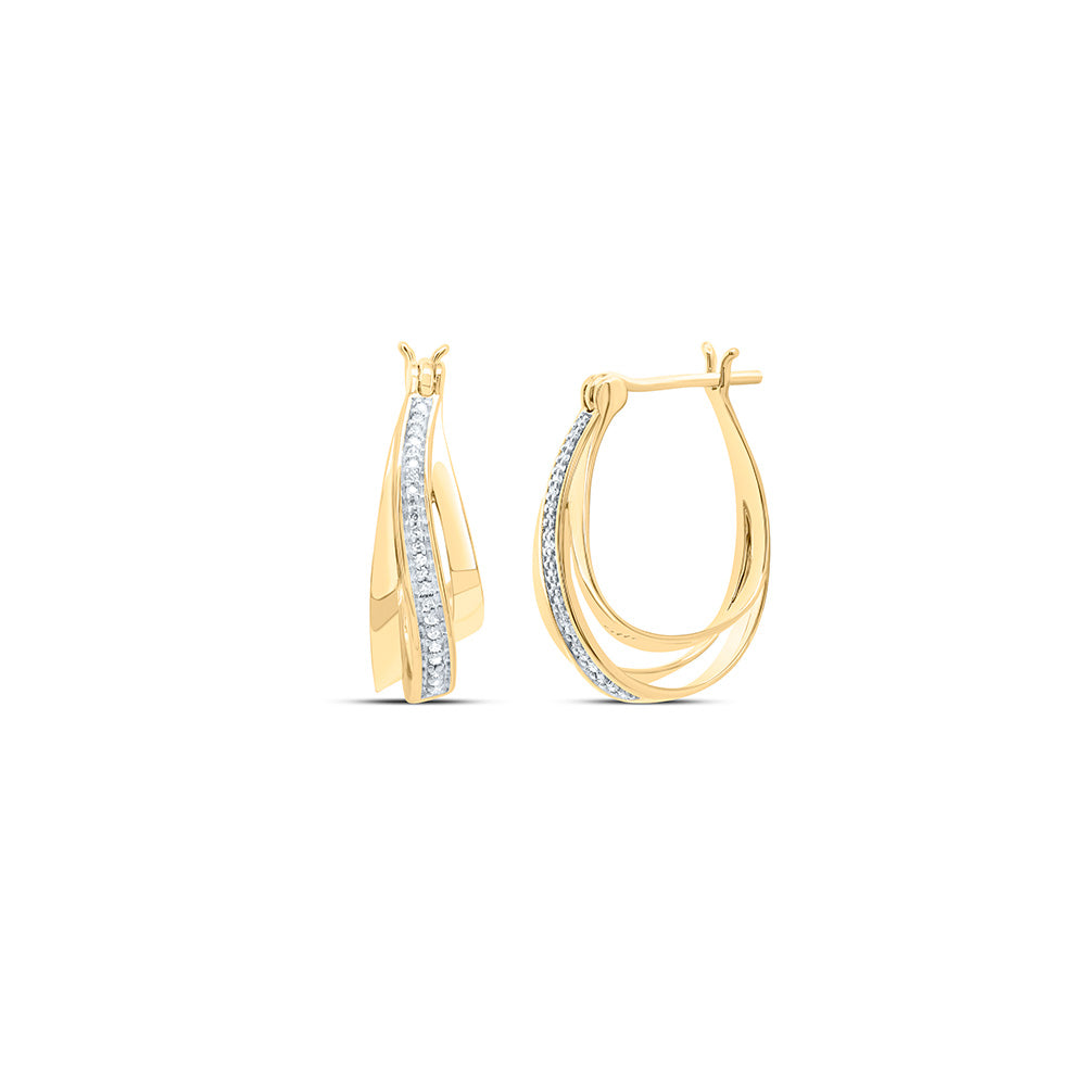 1/10Ctw-Dia P2 Gift Hoop Earring (3.04 grams)
