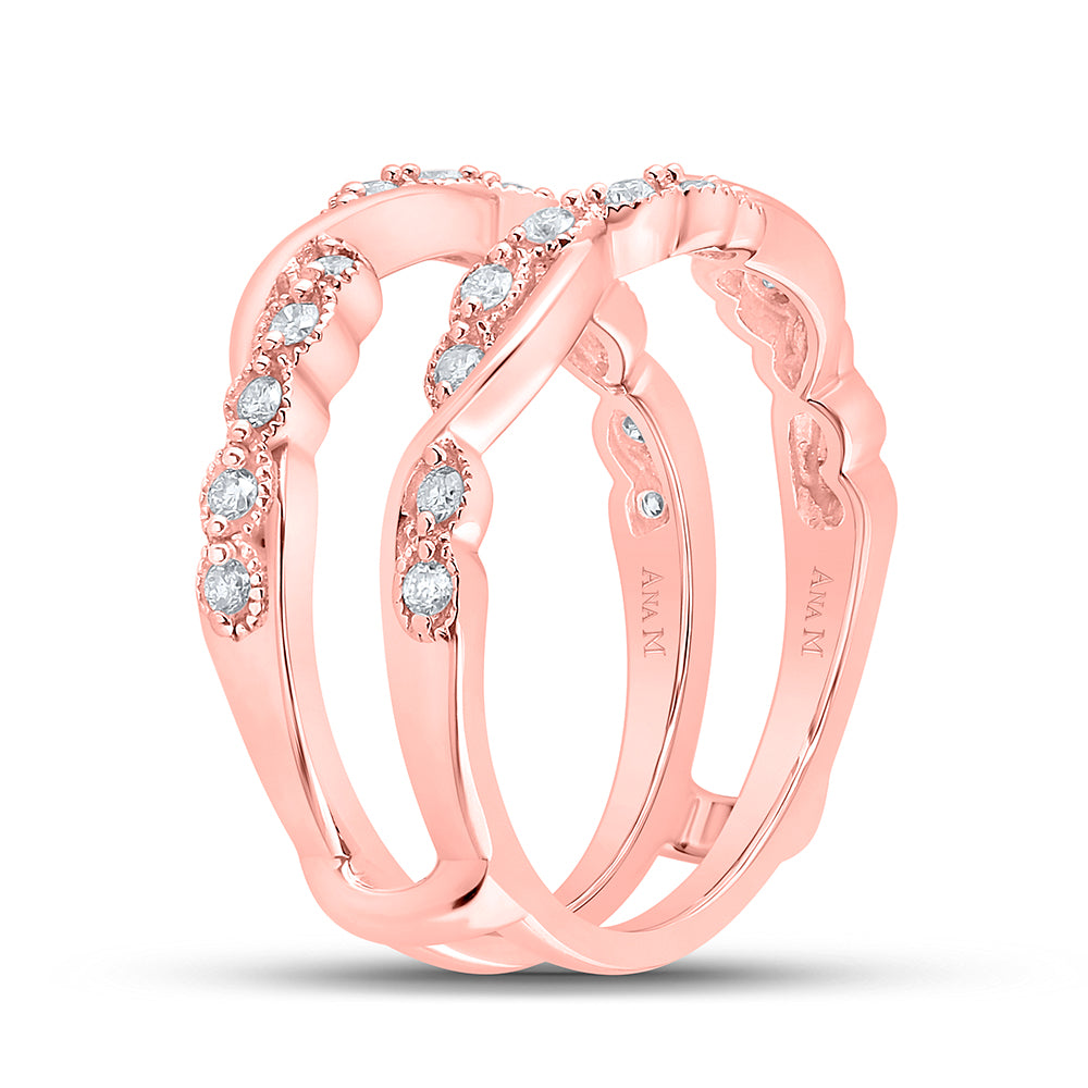 14Kt Rose Gold 1/3Ctw-Dia Ana M  Enhancer Ring (4.25 grams)