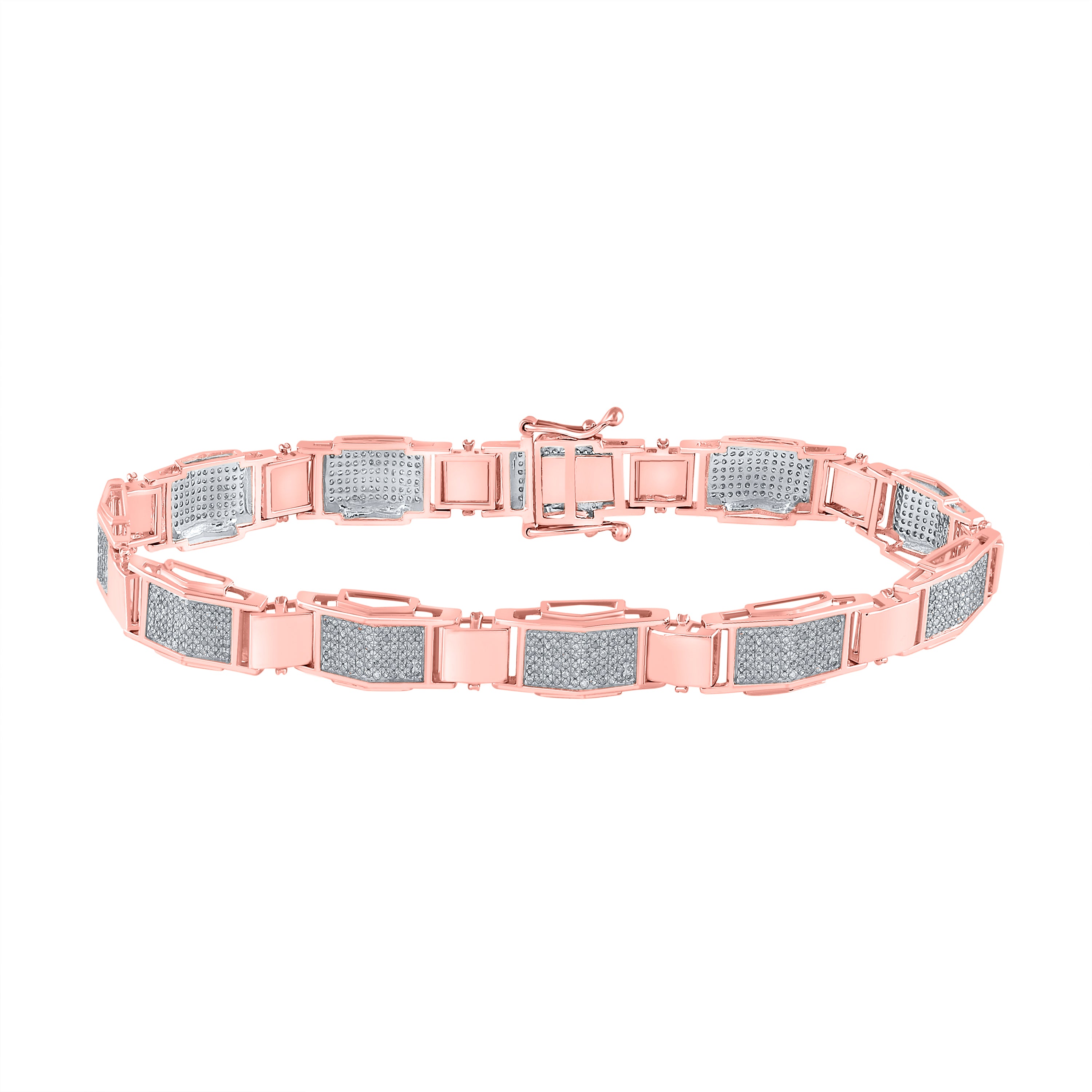 1  1/2Ct-Dia Cn Micro-Pave Mens Bracelet (10 Inch) (14.21 grams)