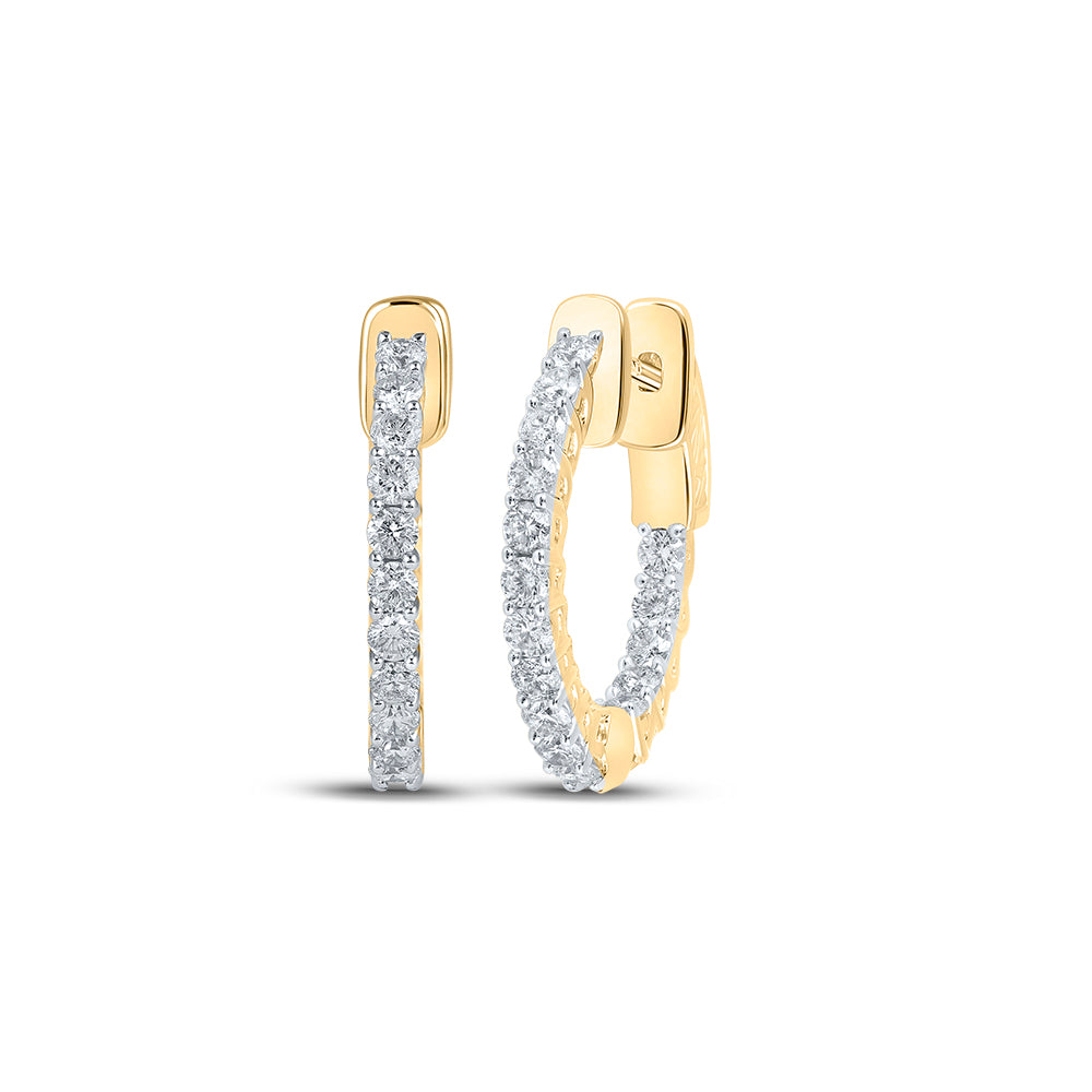 1 Ctw-Dia Nk Hoops Earring (5.16 grams)