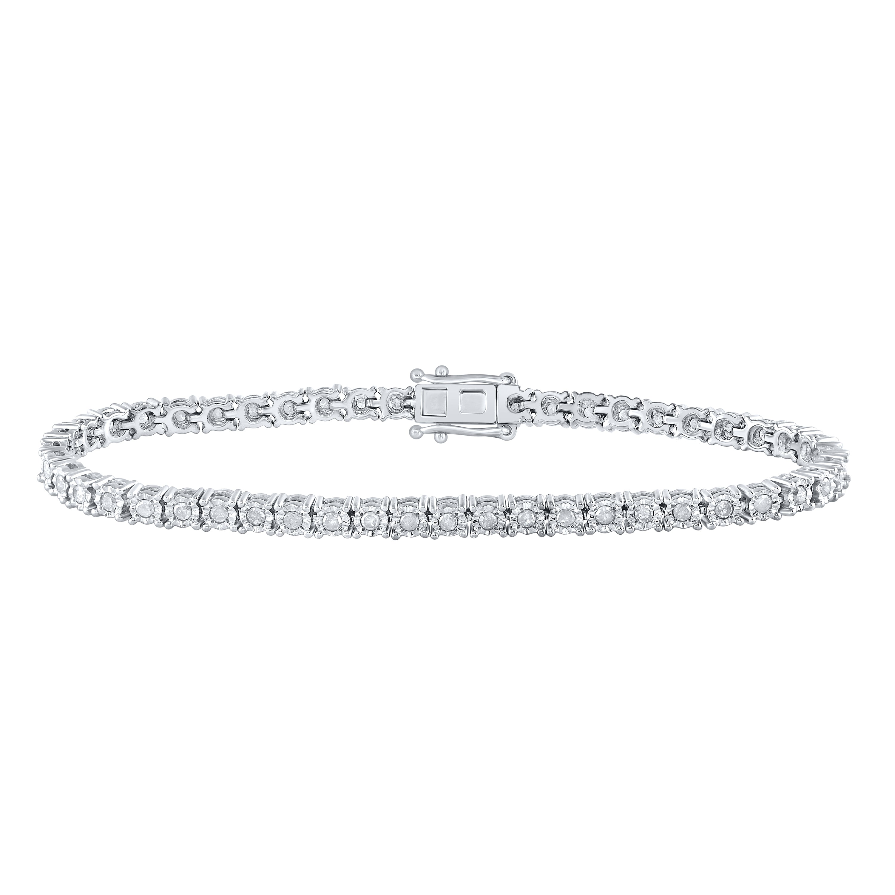 Sterling Silver 1Ctw-Dia Gift Bracelet (11.32 grams)