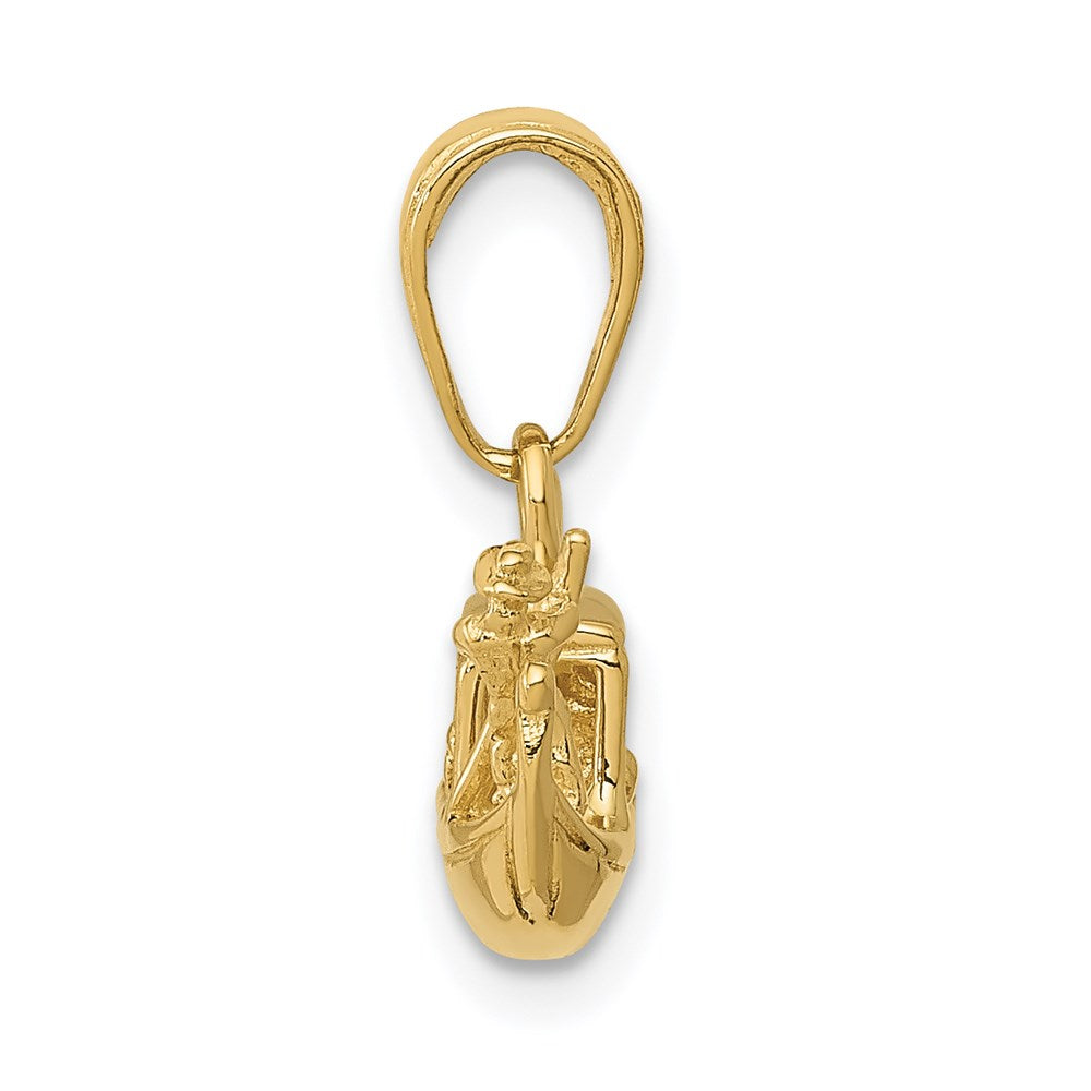 14k Yellow Gold 20 mm Solid Polished 3-D Gondola Pendant (2.11 grams)