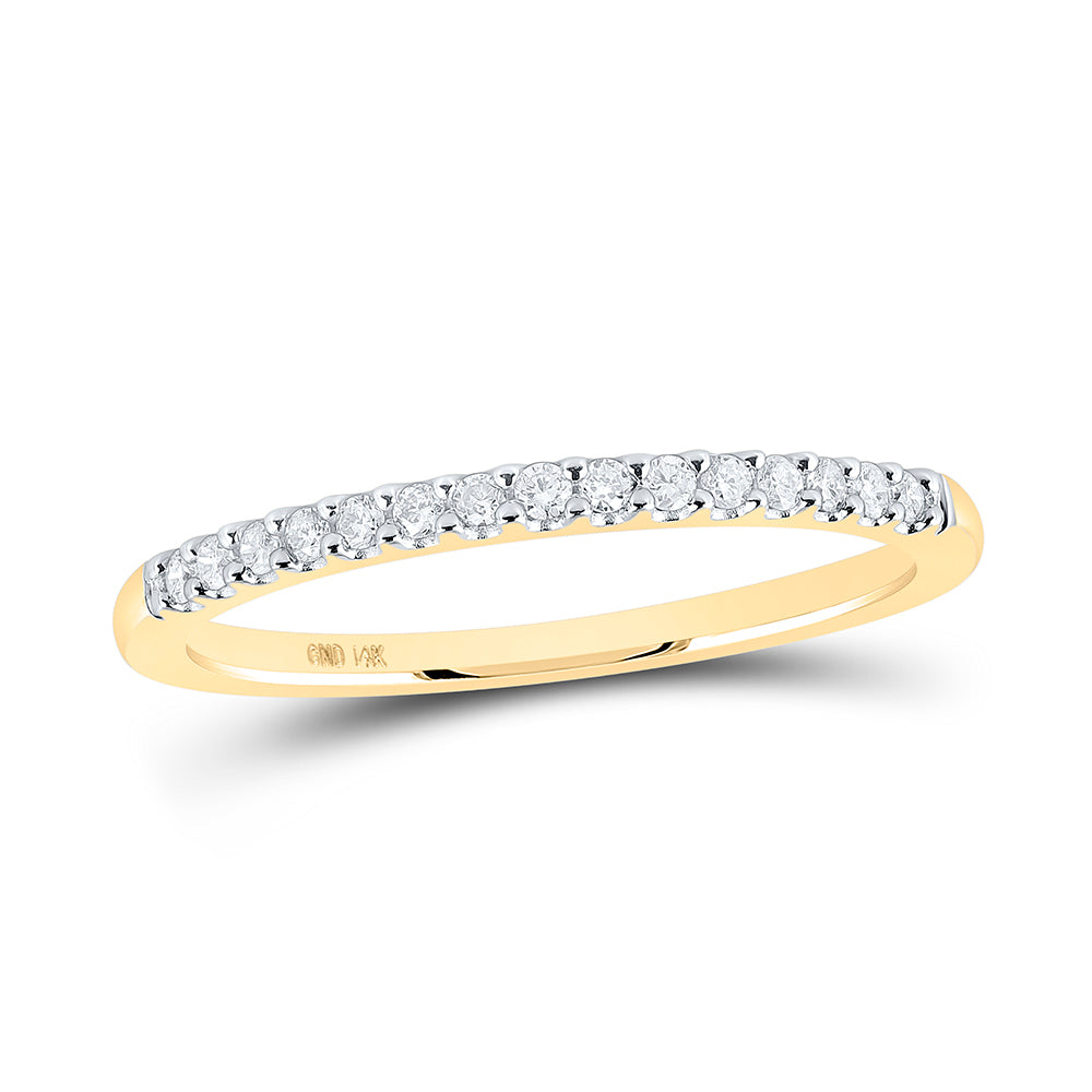 14Kt Yellow Gold 1/6Ctw Diamond Fashion Ladies Band (1.54 grams)