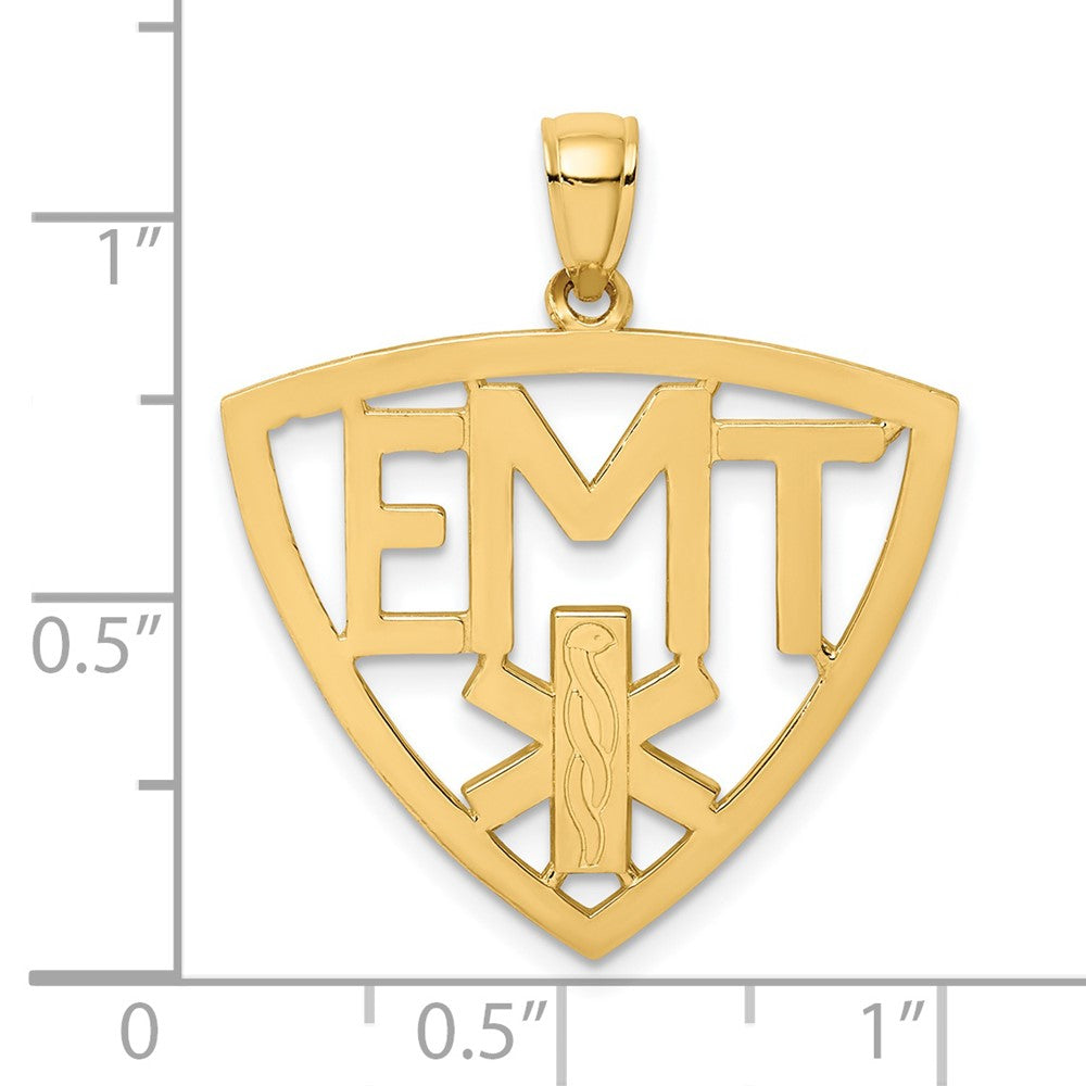 14k Yellow Gold 25.1 mm Emergency Medical Technician Charm (1.75 grams)