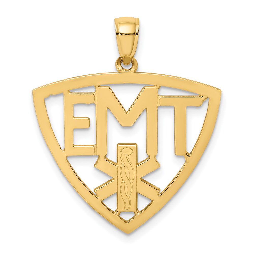 14k Yellow Gold 25.1 mm Emergency Medical Technician Charm (1.75 grams)