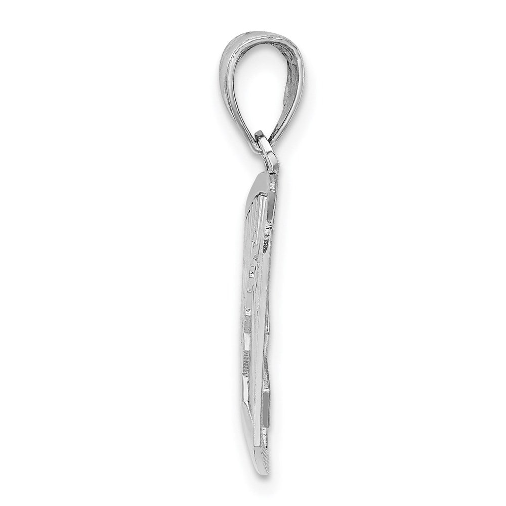 14k White Gold 24.5 mm  Cut-Out PARAMEDIC Charm (1.58 grams)