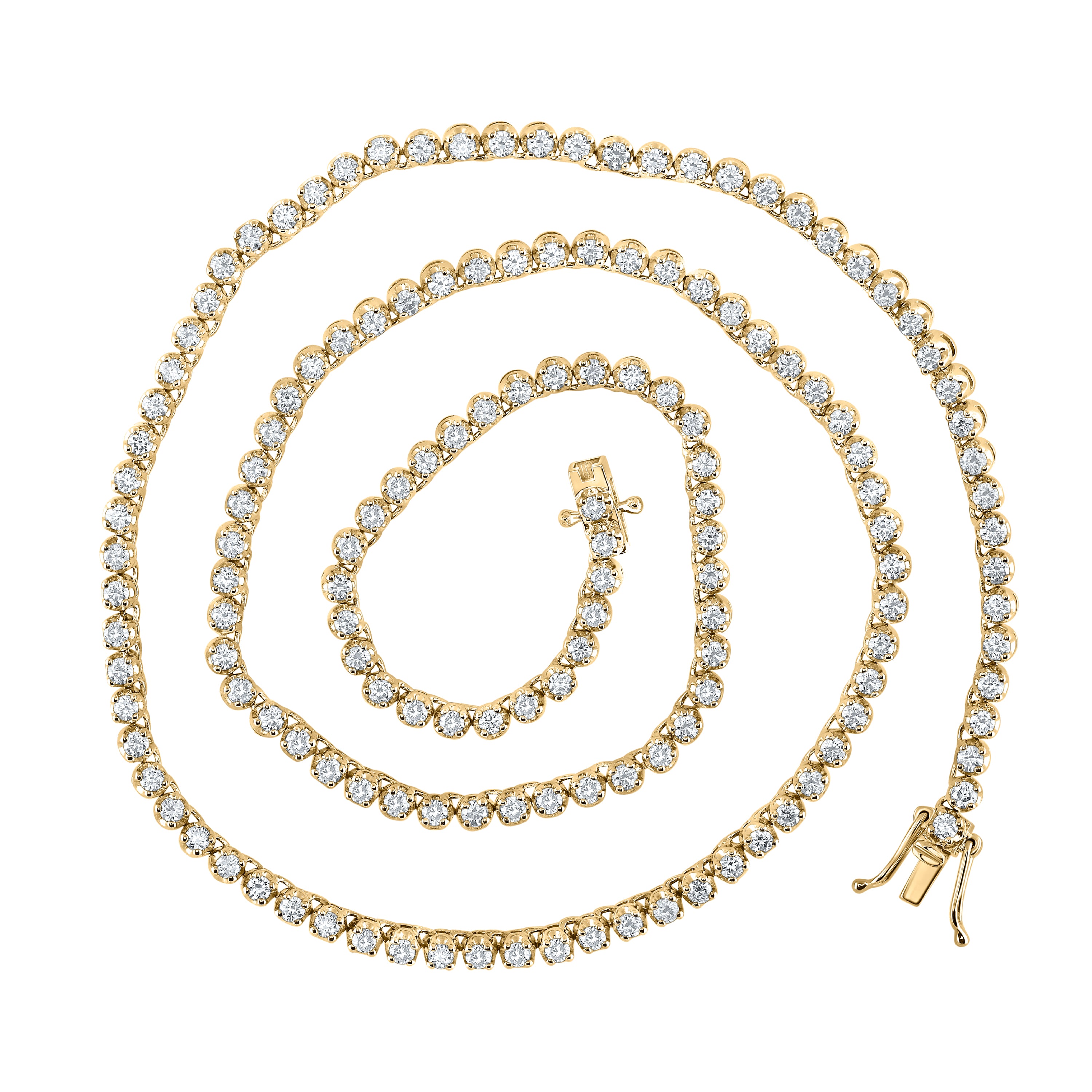 14Kt Yellow Gold 4 5/8Ctw-Diamond Tennis Chain (18 Inch) (19.5 grams)