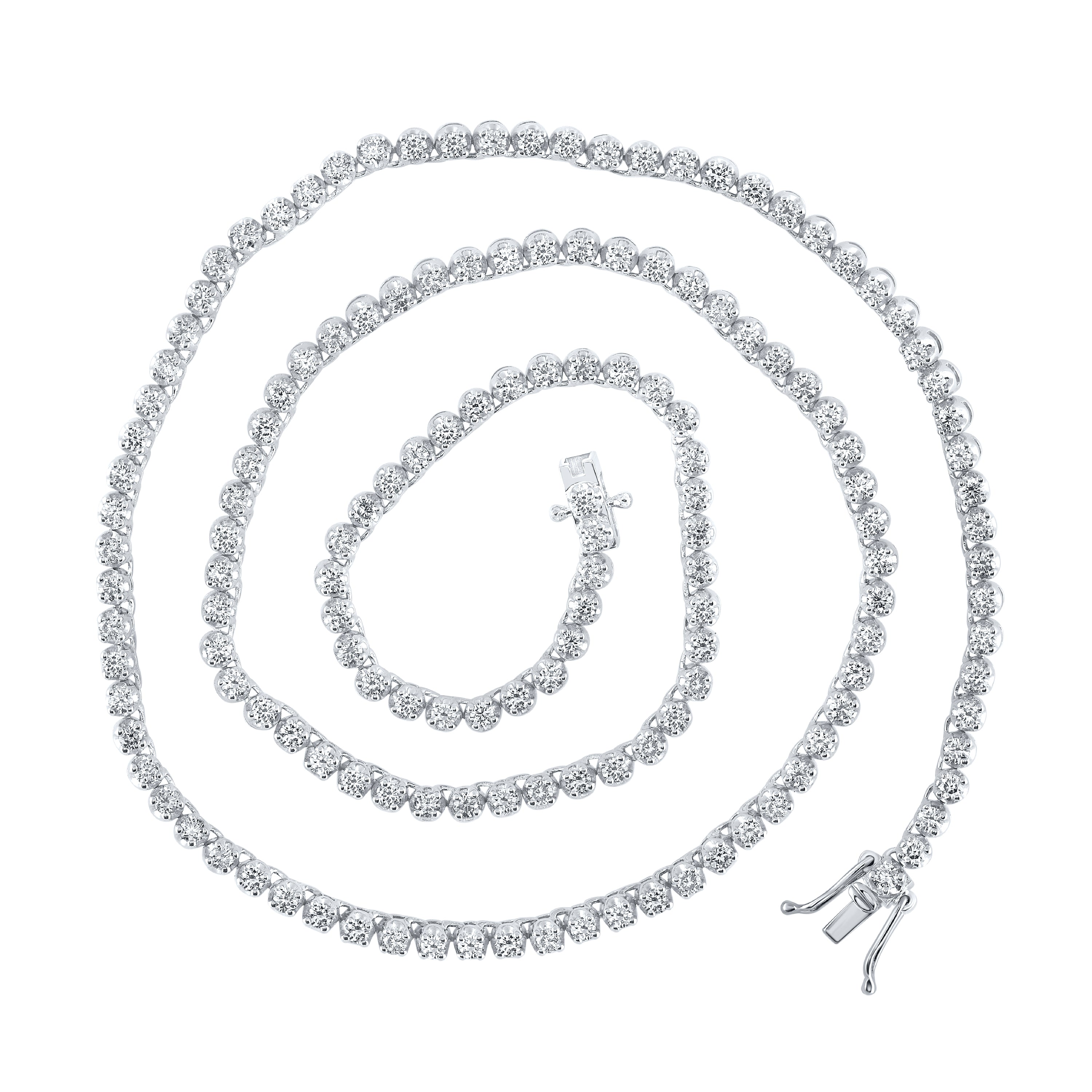 14Kt White Gold 8 5/8Ctw-Diamond Tennis Chain (20 Inch) (22.85 grams)