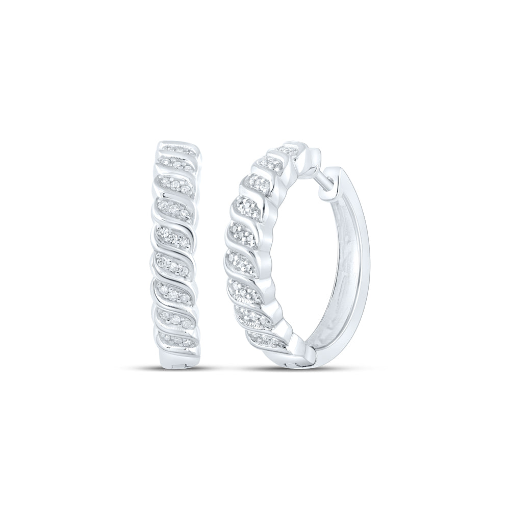 1/6Ctw-Dia P1 Gift Hoop Earring (4.16 grams)