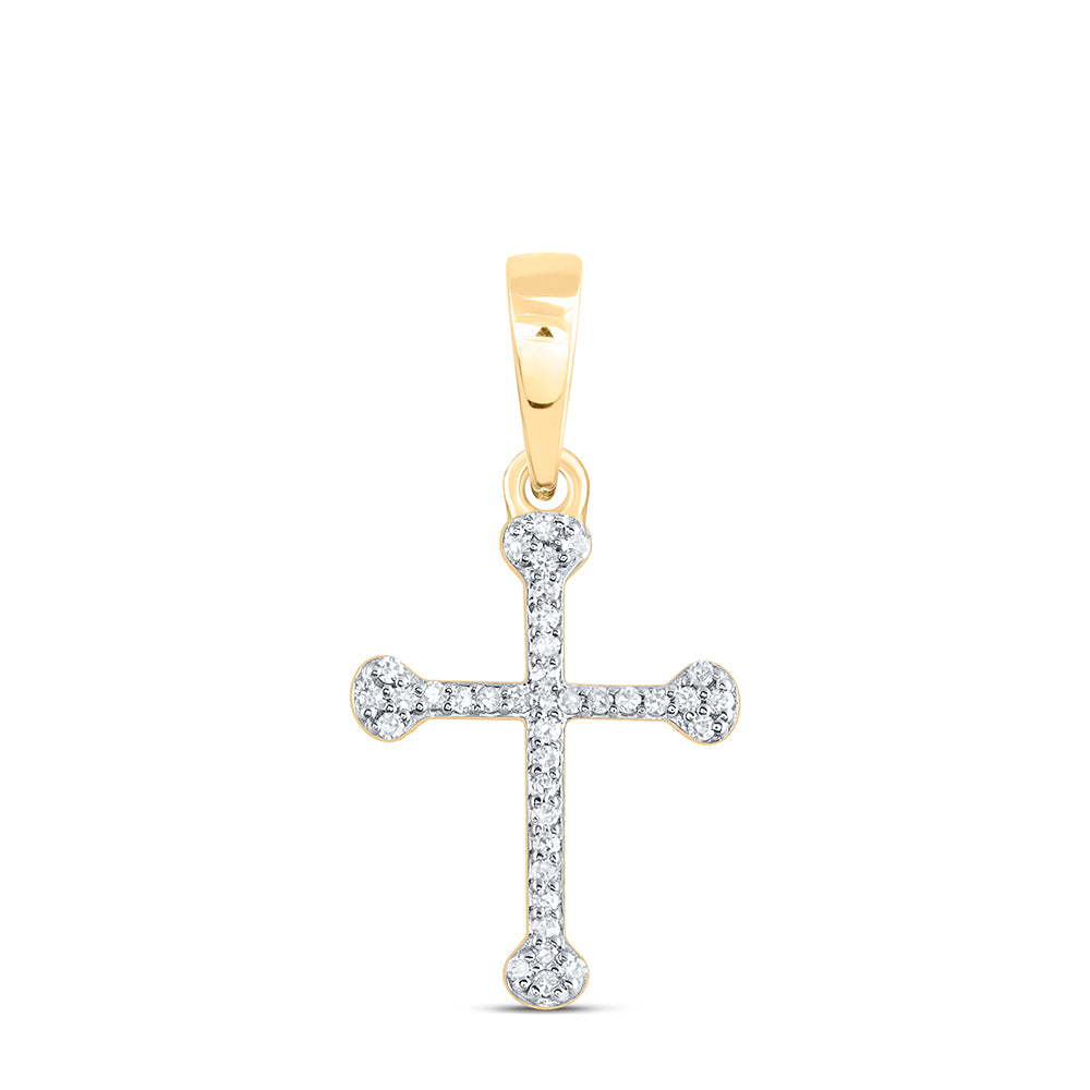 1/12Ctw-Dia Cn Cross Pendant (0.93 grams)