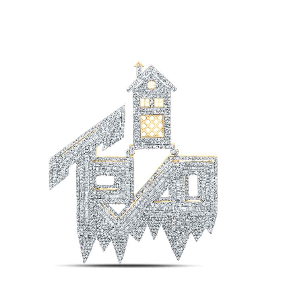 3Ctw-Dia Nk Trap House Mens Charm (17.3 grams)