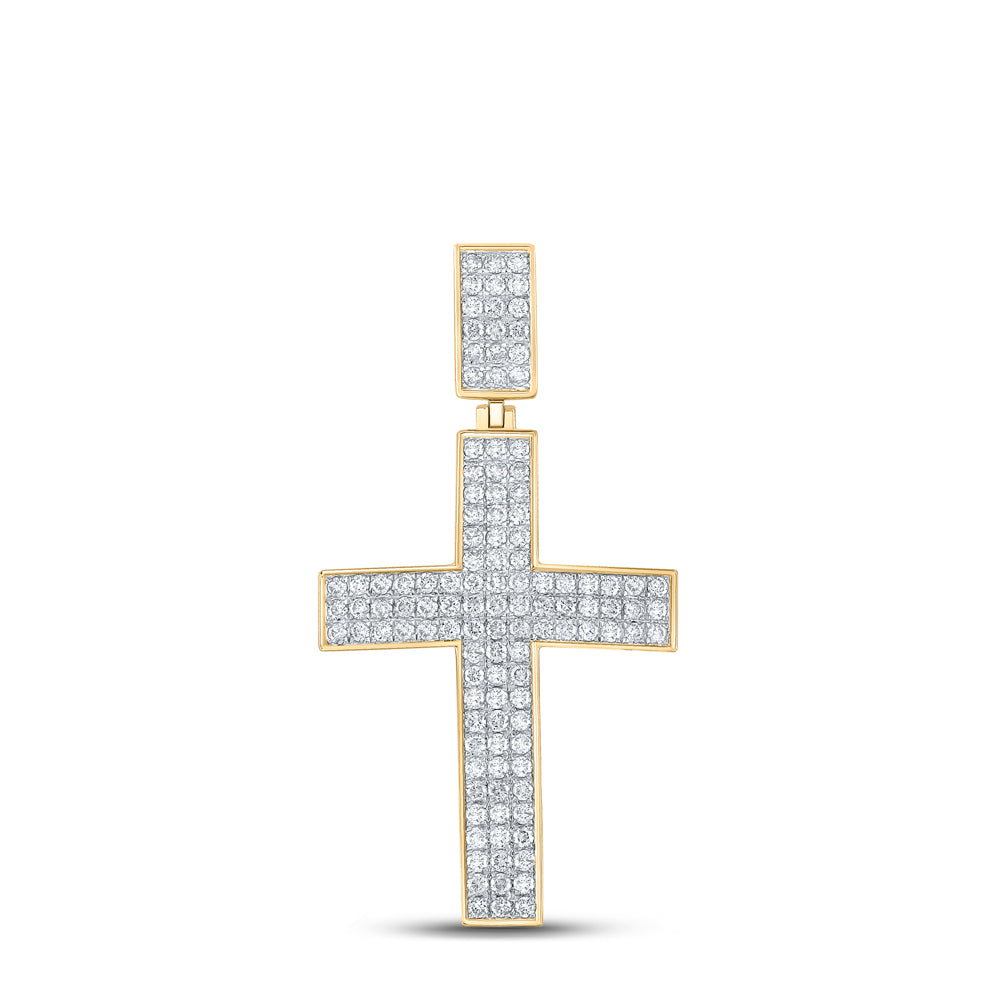 2Ctw-Dia Nk Cross Mens Charm (5.77 grams)