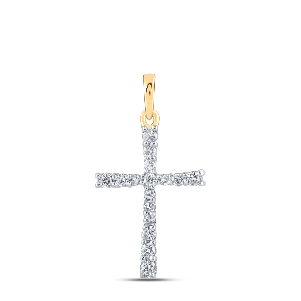 1/6Ctw-Dia Nk Gift Cross Pendant (0.48 grams)